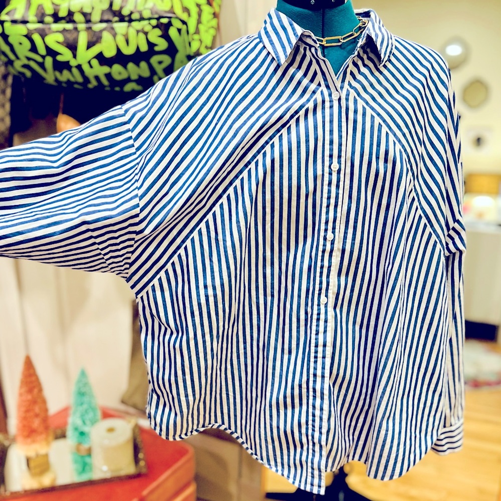 Express Boyfriend Oversized Button Down - image 3